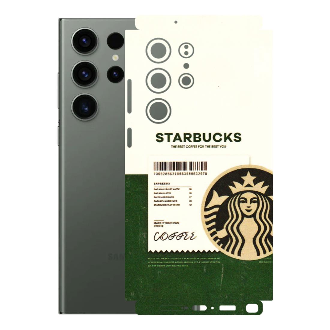Samsung A/S Series Phone Skins (All Models) - Starbucks Barcode - 3D Embossed Finish (L-308) Samsung Galaxy S23 Ultra (5G)