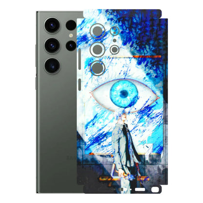 Samsung A/S Series Phone Skins (All Models) - Anime Sea Blue Eye - 3D Embossed Finish (L-318) Samsung Galaxy S23 Ultra (5G)