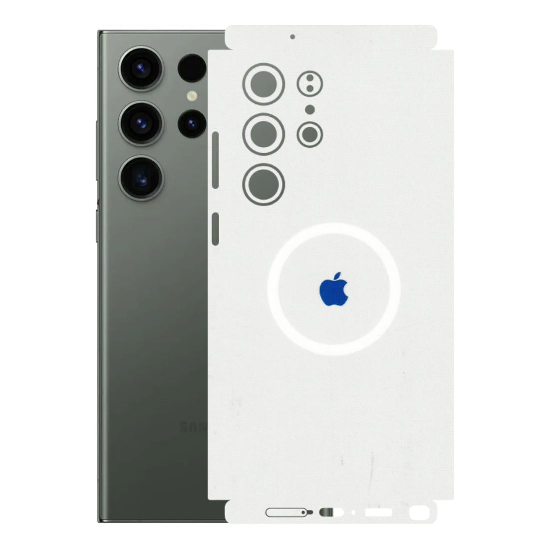 Samsung A/S Series Phone Skins (All Models) - iPhone Magsafe Logo - 3D Embossed Finish (L-320) Samsung Galaxy S23 Ultra (5G)