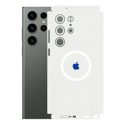 Samsung A/S Series Phone Skins (All Models) - iPhone Magsafe Logo - 3D Embossed Finish (L-320) Samsung Galaxy S23 Ultra (5G)