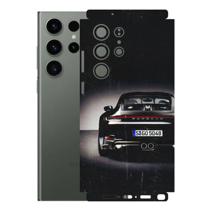 Samsung A/S Series Phone Skins (All Models) - New Black Porsche GT3 - 3D Embossed Finish (L-327) Samsung Galaxy S23 Ultra (5G)