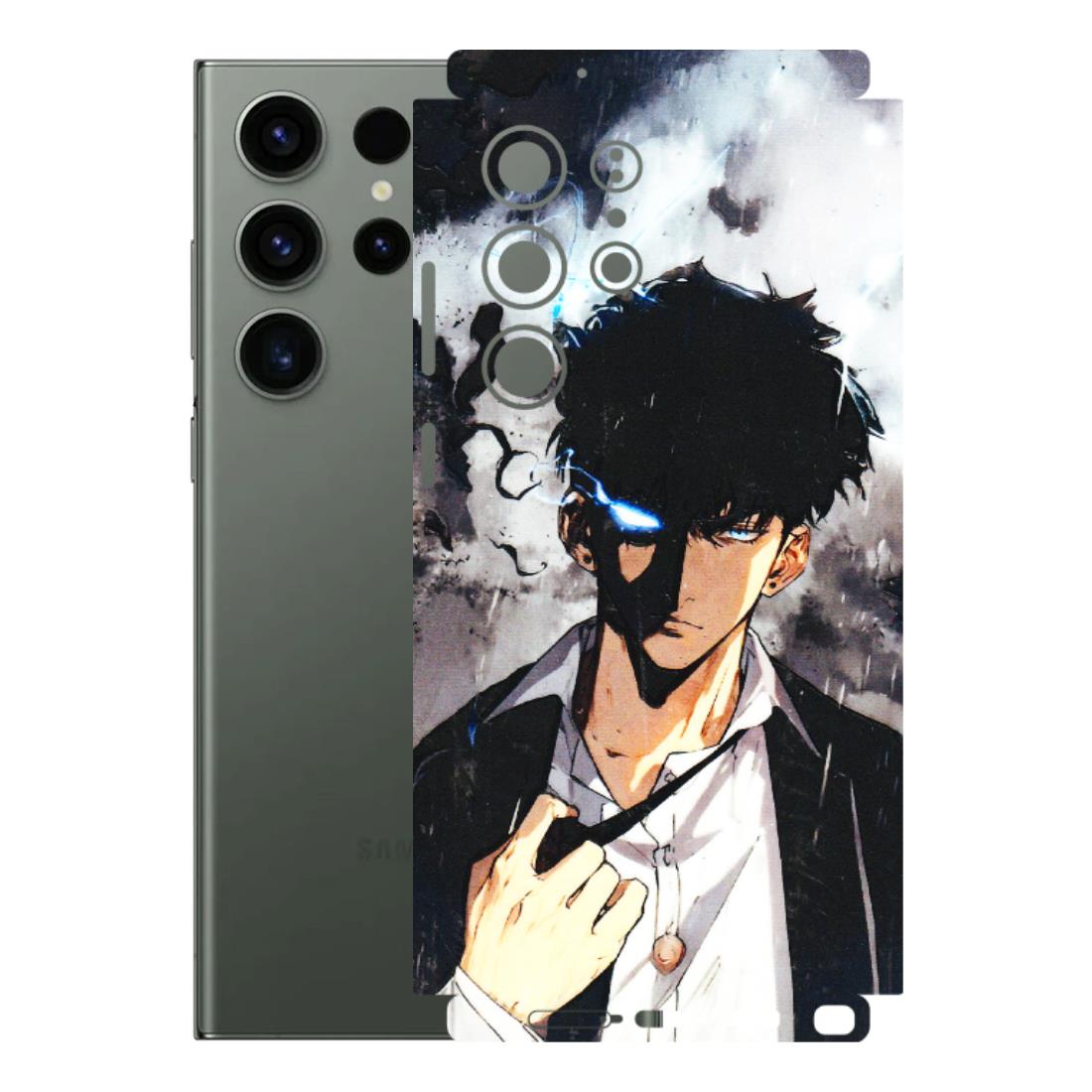 Samsung A/S Series Phone Skins (All Models) - Sung Jinwoo Manhwa Anime - 3D Embossed Finish (L-328) Samsung Galaxy S23 Ultra (5G)