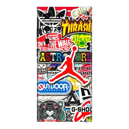 Samsung A/S Series Phone Skins (All Models) - Multi Brands Sticker Graffiti - 3D Embossed Finish (L-37) Samsung Galaxy S23 Ultra (5G)
