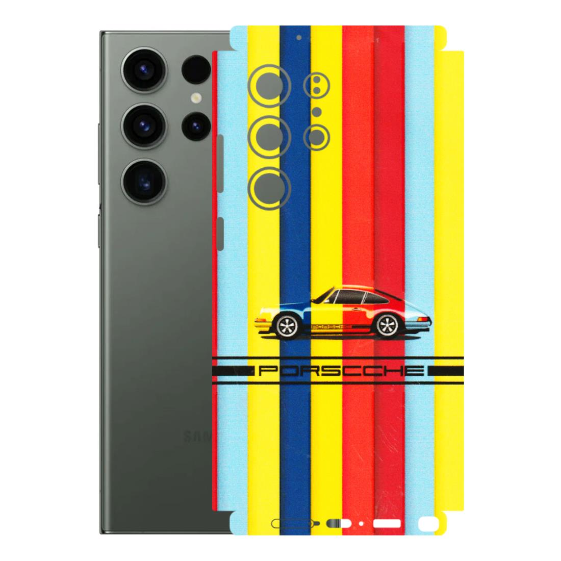 Samsung A/S Series Phone Skins (All Models) - Multicolour Porche - 3D Embossed Finish (L-39) Samsung Galaxy S23 Ultra (5G)