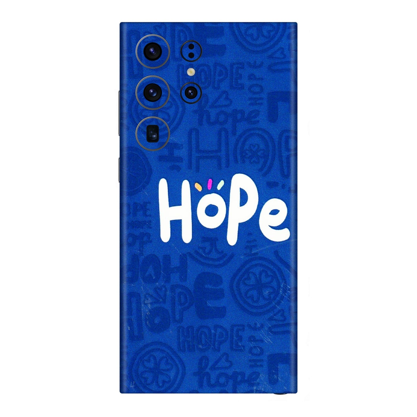 Samsung A/S Series Phone Skins (All Models) - Hope Doodles Blue - 3D Embossed Finish (L-43) Samsung Galaxy S23 Ultra (5G)