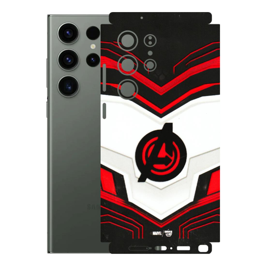 Samsung A/S Series Phone Skins (All Models) - Avengers Logo - 3D Embossed Finish (L-55) Samsung Galaxy S23 Ultra (5G)
