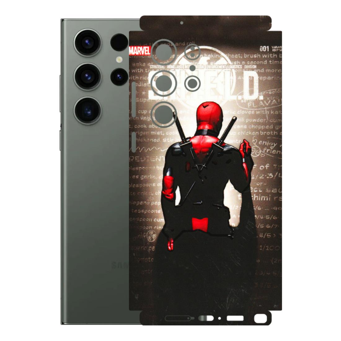 Samsung A/S Series Phone Skins (All Models) - Deadpool - 3D Embossed Finish (L-56) Samsung Galaxy S23 Ultra (5G)