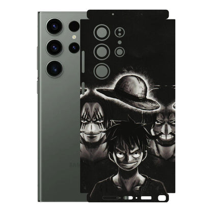 Samsung A/S Series Phone Skins (All Models) - Black Luffy Hat - 3D Embossed Finish (L-57) Samsung Galaxy S23 Ultra (5G)
