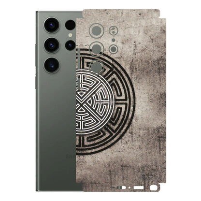 Samsung A/S Series Phone Skins (All Models) - Mysterious Circular Design - 3D Embossed Finish (L-63) Samsung Galaxy S23 Ultra (5G)