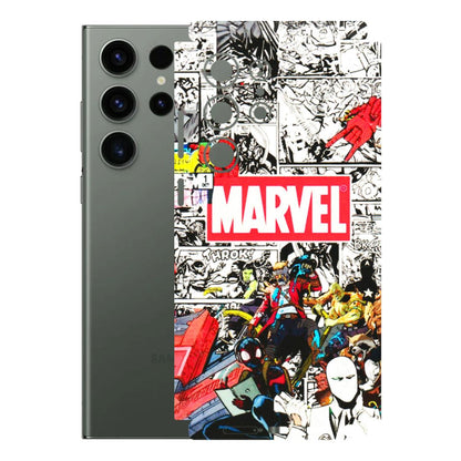 Samsung A/S Series Phone Skins (All Models) - Marvel Colorful Comic - 3D Embossed Finish (L-64) Samsung Galaxy S23 Ultra (5G)
