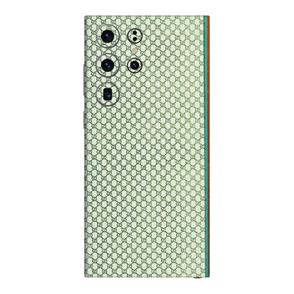 Samsung A/S Series Phone Skins (All Models) - Gucci Fabric Pattern - 3D Embossed Finish (L-73) Samsung Galaxy S23 Ultra (5G)