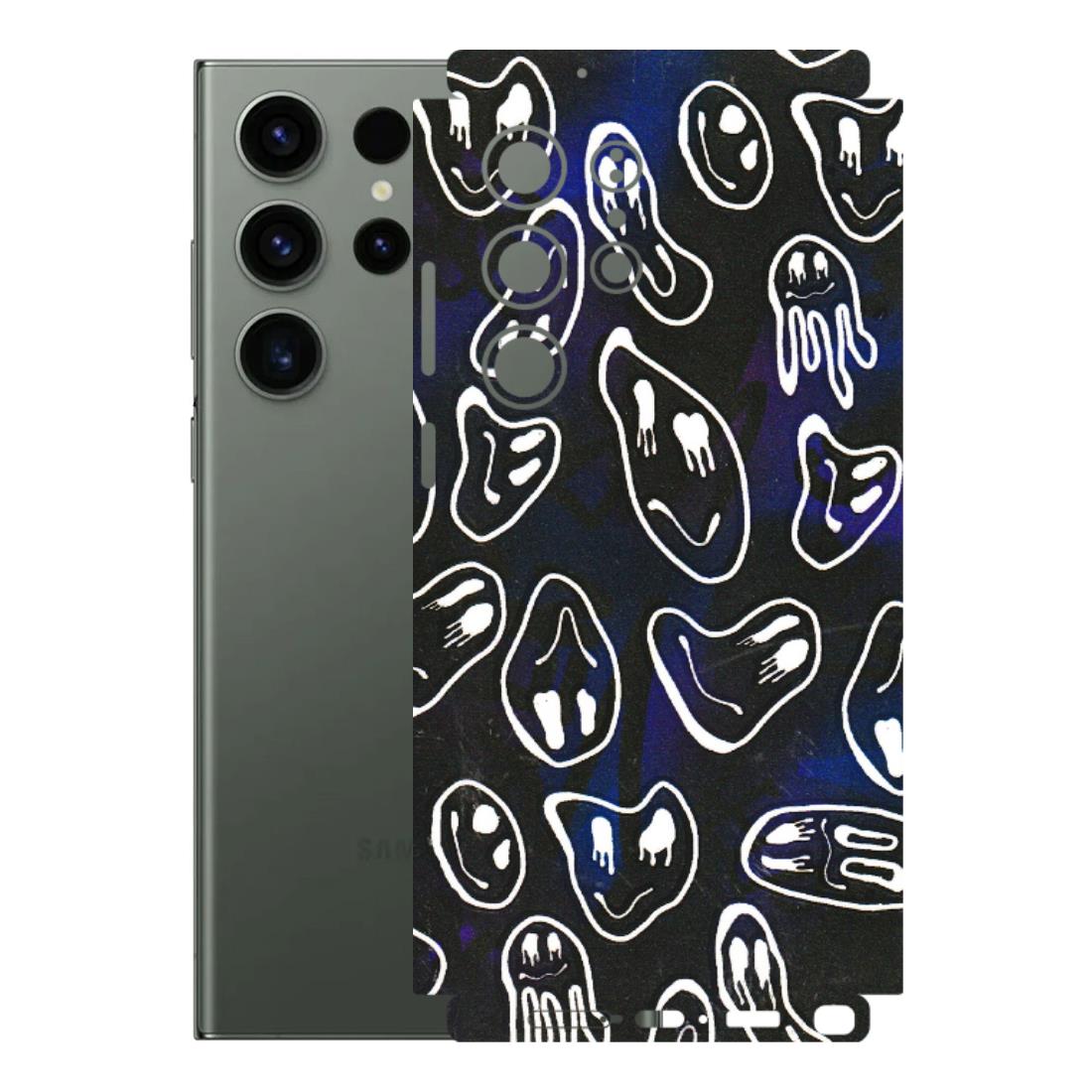 Samsung A/S Series Phone Skins (All Models) - Distorted Smileys - 3D Embossed Finish (L-92) Samsung Galaxy S23 Ultra (5G)