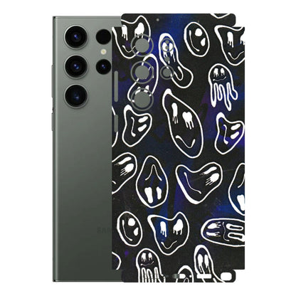 Samsung A/S Series Phone Skins (All Models) - Distorted Smileys - 3D Embossed Finish (L-92) Samsung Galaxy S23 Ultra (5G)