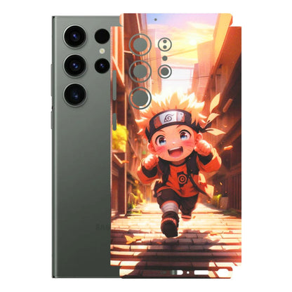 Samsung A/S Series Phone Skins (All Models) - Naruto Cute Toon Running - Matte Finish (M-04) Samsung Galaxy S23 Ultra (5G)