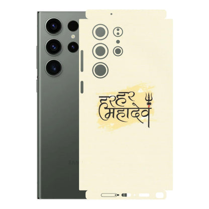 Samsung A/S Series Phone Skins (All Models) - Har Har Mahadev - Matte Finish (M-10) Samsung Galaxy S23 Ultra (5G)