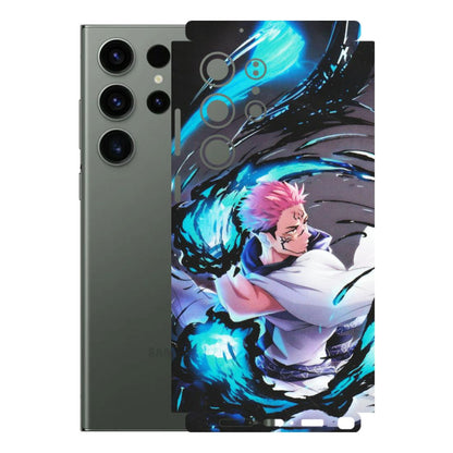 Samsung A/S Series Phone Skins (All Models) - New Jujutsu Kaisen Grey Blue Anime - Matte Finish (M-127) Samsung Galaxy S23 Ultra (5G)