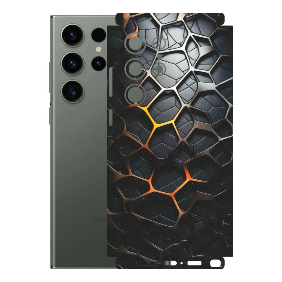 Samsung A/S Series Phone Skins (All Models) - New Abstract Graphite Tiles - Matte Finish (M-130) Samsung Galaxy S23 Ultra (5G)