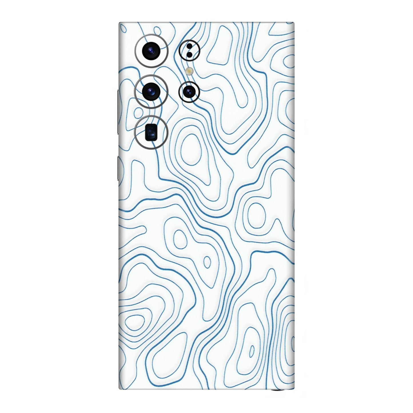 Samsung A/S Series Phone Skins (All Models) - Blue And White Swirls - Matte Finish (M-139) Samsung Galaxy S23 Ultra (5G)
