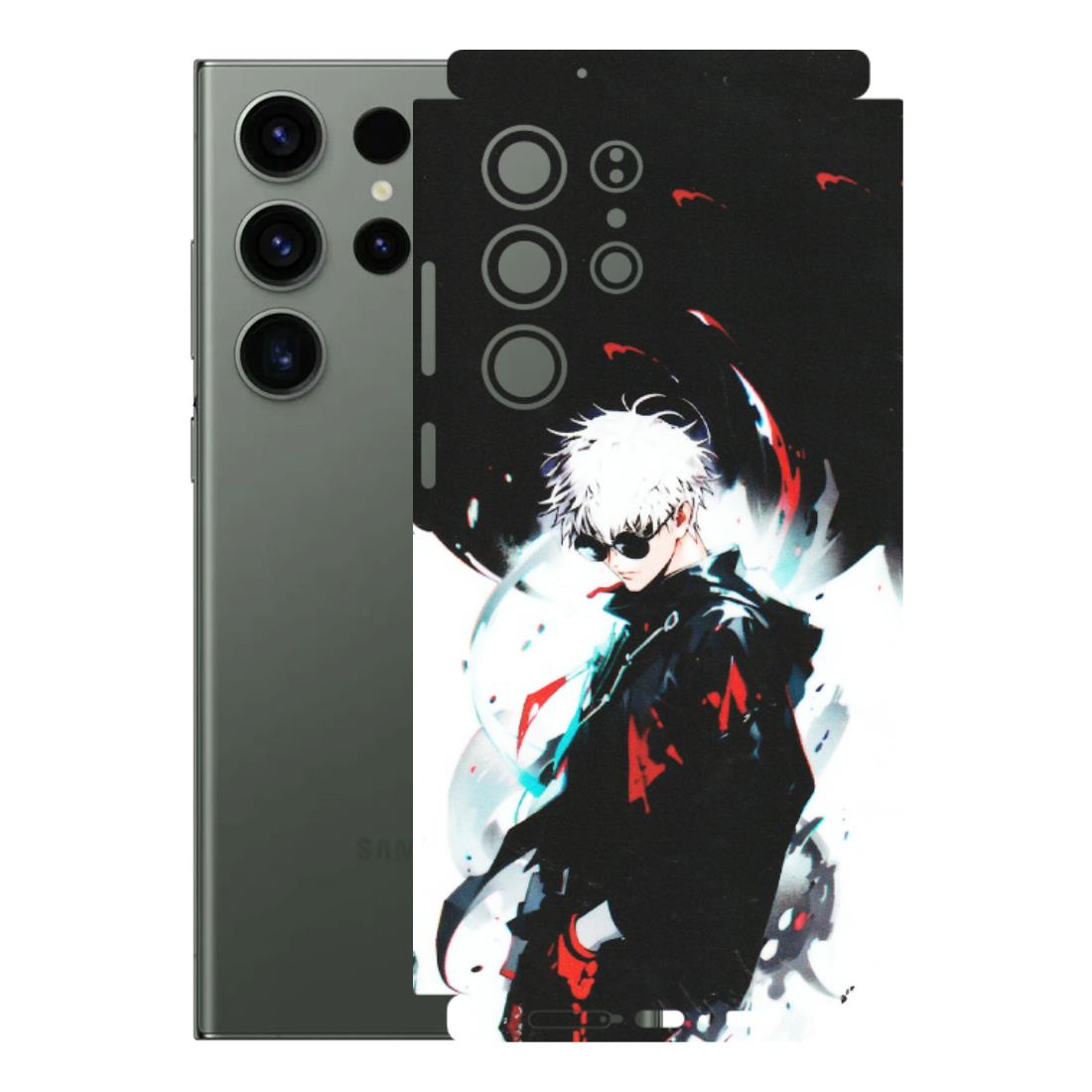 Samsung A/S Series Phone Skins (All Models) - Gojo Powerful Charater Kaisen Anime - Matte Finish (M-144) Samsung Galaxy S23 Ultra (5G)