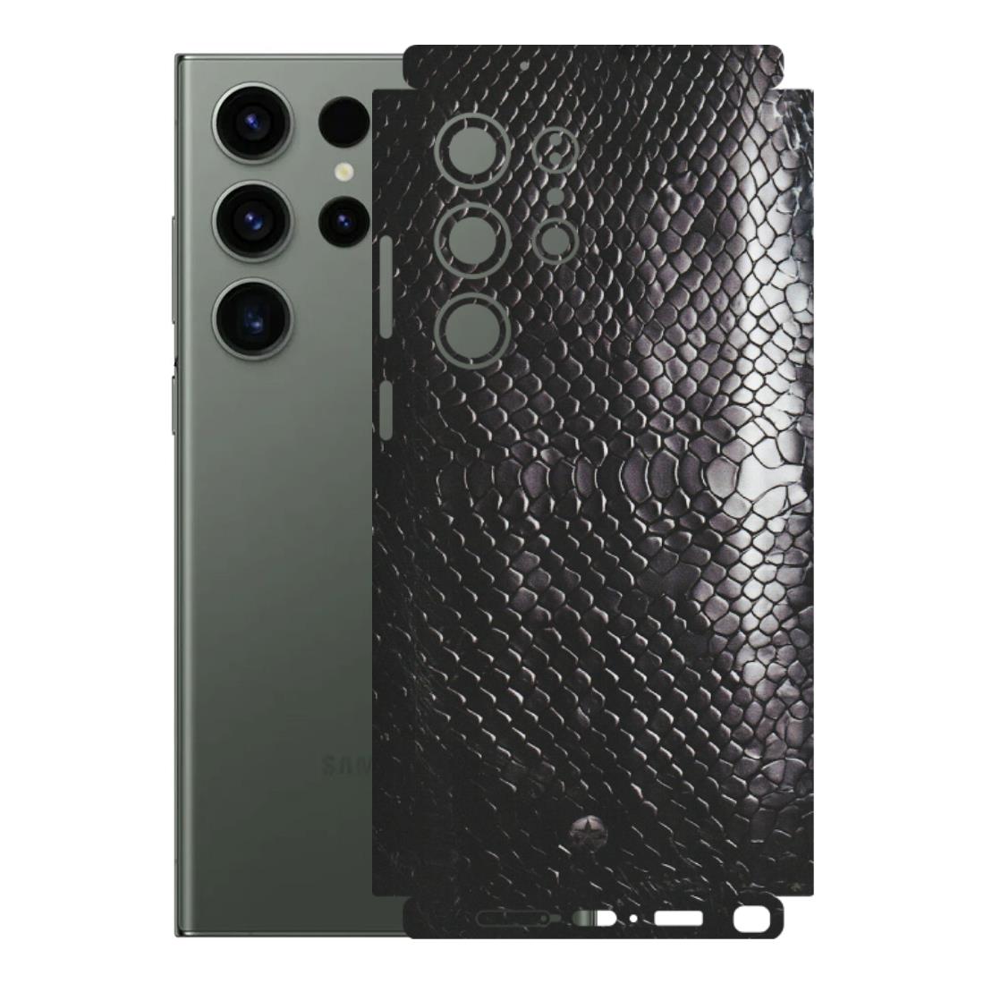 Samsung A/S Series Phone Skins (All Models) - Black Snack Leather - Matte Finish (M-147) Samsung Galaxy S23 Ultra (5G)