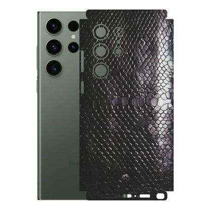 Samsung A/S Series Phone Skins (All Models) - Black Snack Leather - Matte Finish (M-147) Samsung Galaxy S23 Ultra (5G)