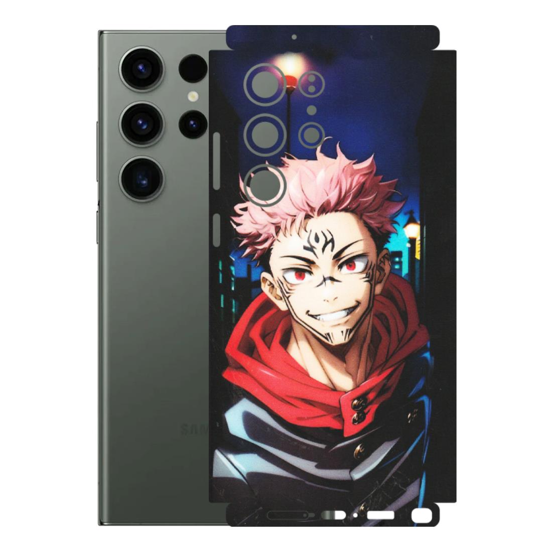 Samsung A/S Series Phone Skins (All Models) - Yuji Itadori Funny Face Anime - Matte Finish (M-152) Samsung Galaxy S23 Ultra (5G)