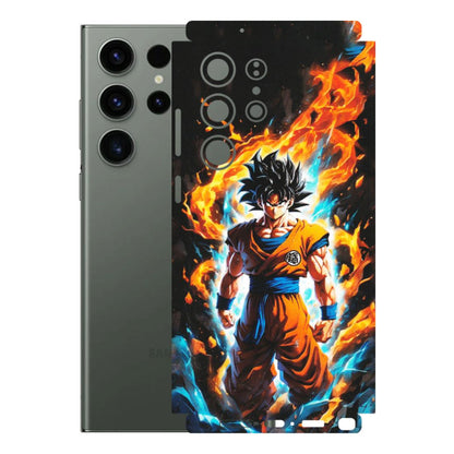 Samsung A/S Series Phone Skins (All Models) - Goku Transformation Anime - Matte Finish (M-159) Samsung Galaxy S23 Ultra (5G)