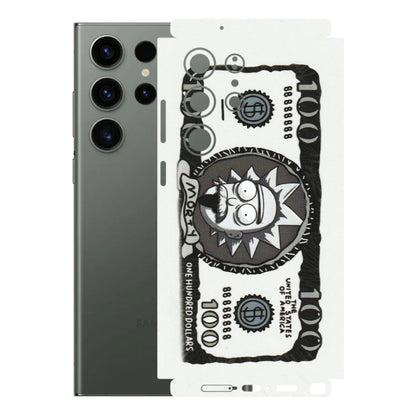 Samsung A/S Series Phone Skins (All Models) - Rick And Morty Hundred Dollar Anime - Matte Finish (M-161) Samsung Galaxy S23 Ultra (5G)