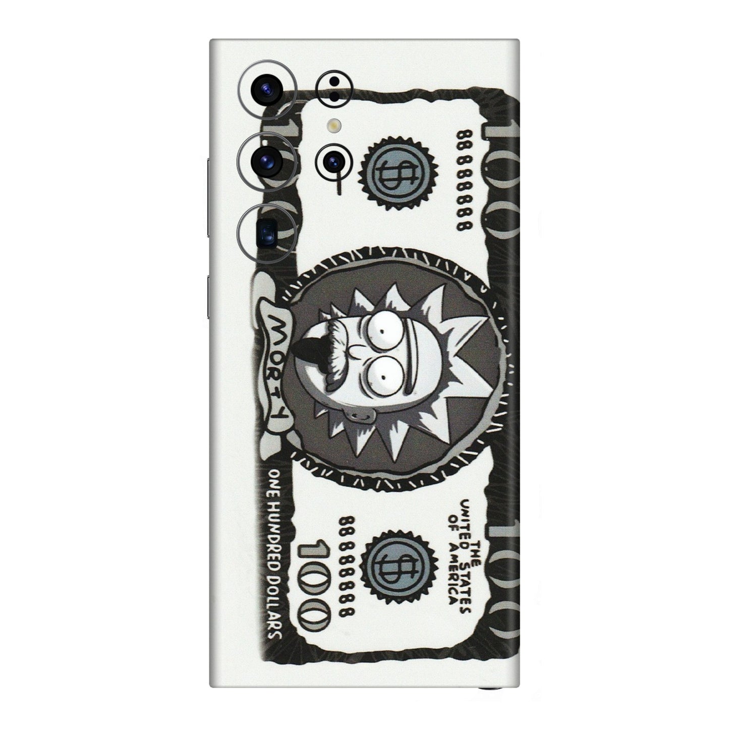 Samsung A/S Series Phone Skins (All Models) - Rick And Morty Hundred Dollar Anime - Matte Finish (M-161) Samsung Galaxy S23 Ultra (5G)