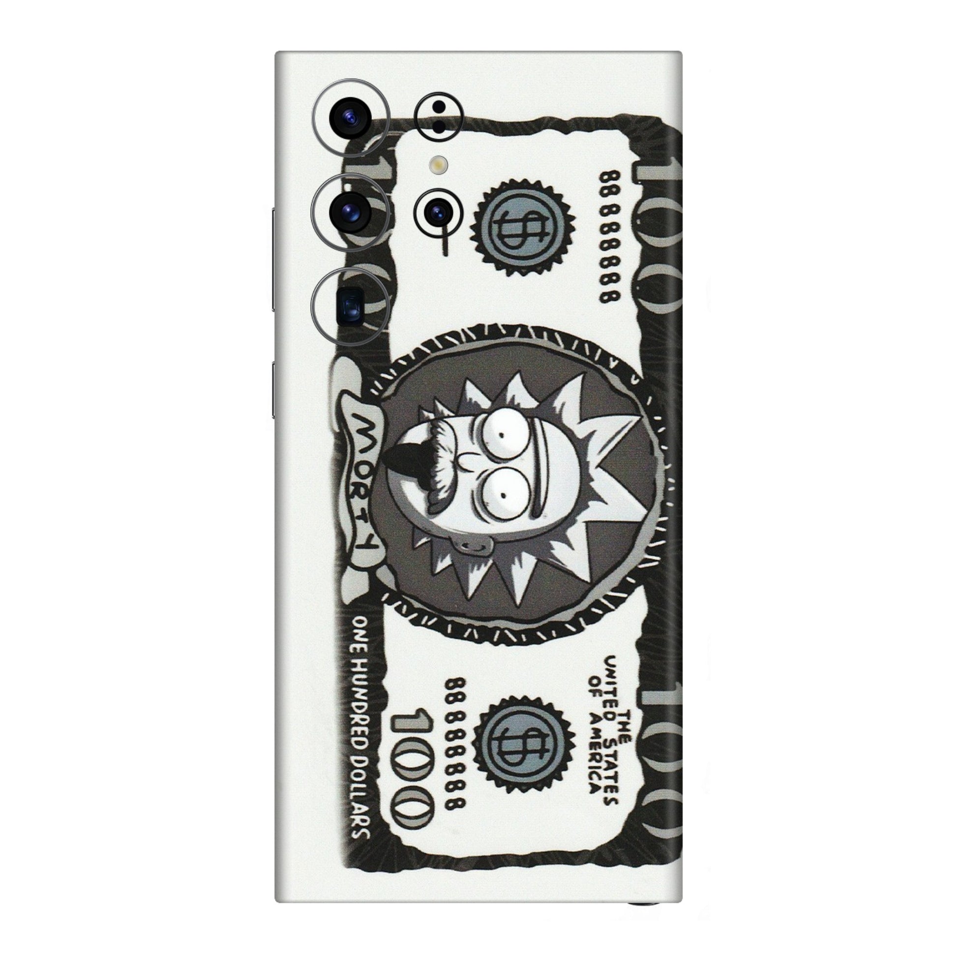 Samsung A/S Series Phone Skins (All Models) - Rick And Morty Hundred Dollar Anime - Matte Finish (M-161) Samsung Galaxy S23 Ultra (5G)