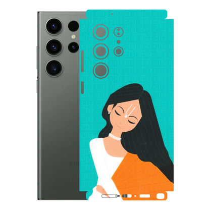 Samsung A/S Series Phone Skins (All Models) - Radhe Radhe With Hindu Symbol - Matte Finish (M-164) Samsung Galaxy S23 Ultra (5G)