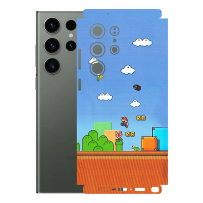 Samsung A/S Series Phone Skins (All Models) - Mario Game Scene - Matte Finish (M-24) Samsung Galaxy S23 Ultra (5G)