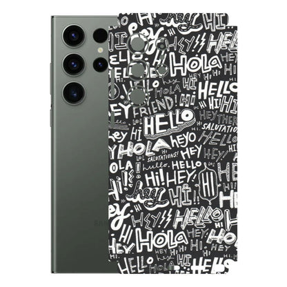 Samsung A/S Series Phone Skins (All Models) - Hi Hello Doodles - Matte Finish (M-25) Samsung Galaxy S23 Ultra (5G)
