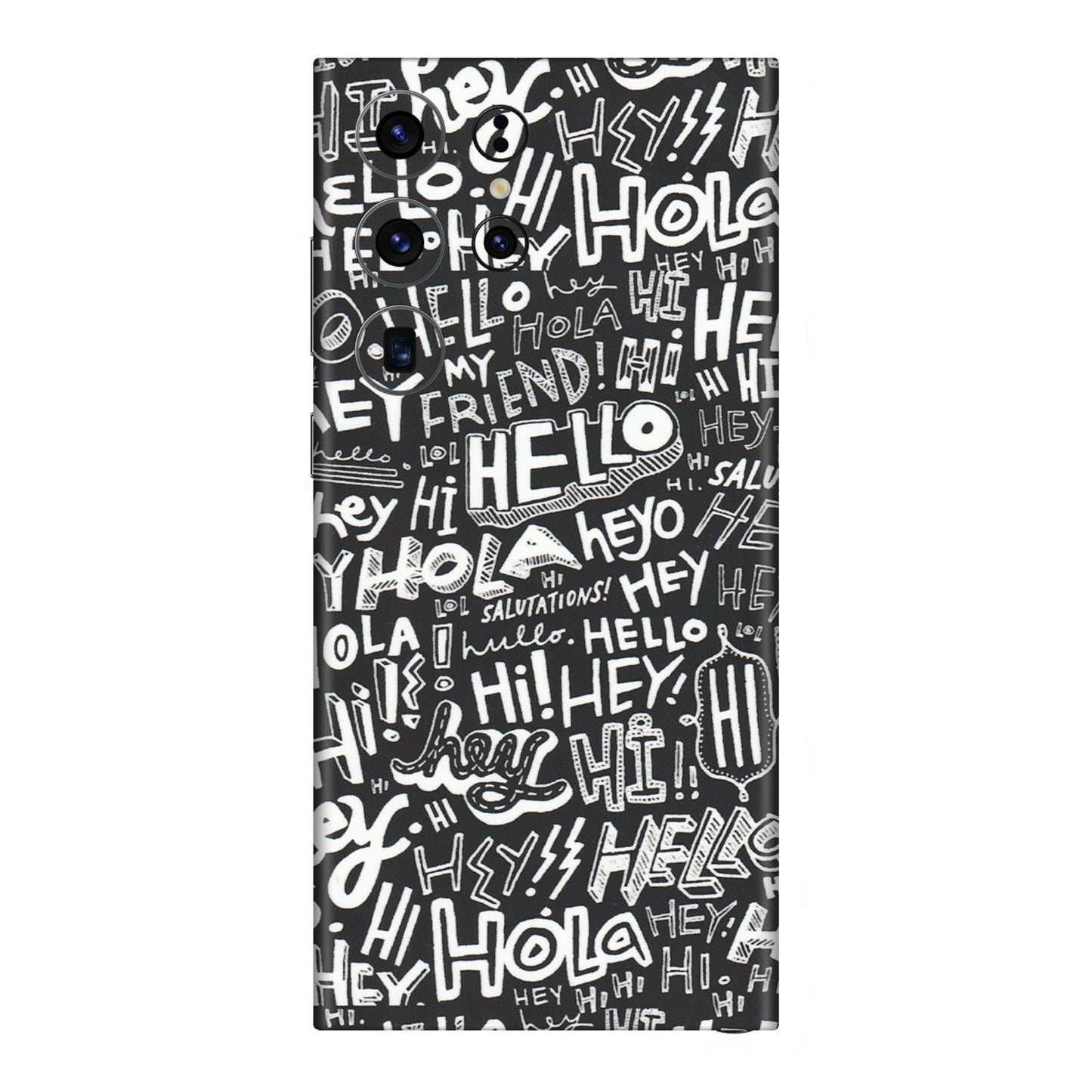 Samsung A/S Series Phone Skins (All Models) - Hi Hello Doodles - Matte Finish (M-25) Samsung Galaxy S23 Ultra (5G)