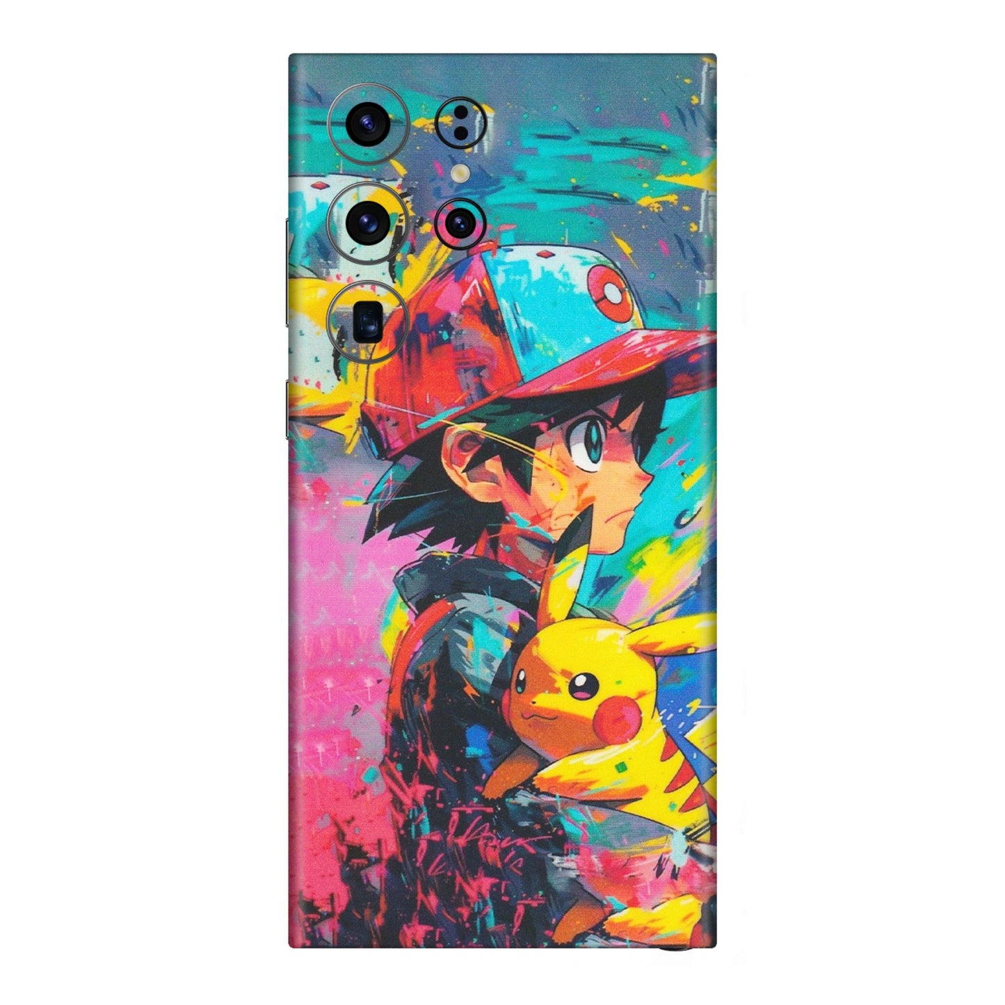 Samsung A/S Series Phone Skins (All Models) - Ash & Pikachu - Matte Finish (M-26) Samsung Galaxy S23 Ultra (5G)