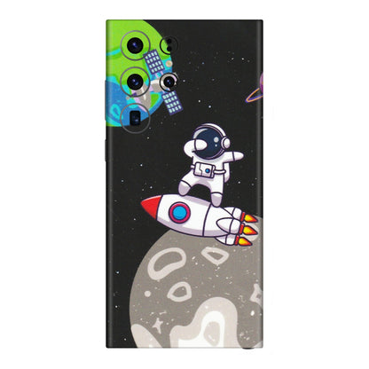Samsung A/S Series Phone Skins (All Models) - Astronaut Vibing Toon Running - Matte Finish (M-39) Samsung Galaxy S23 Ultra (5G)