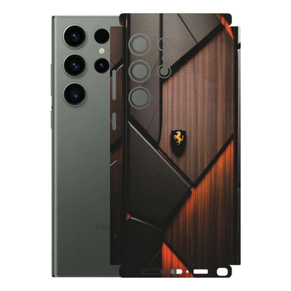 Samsung A/S Series Phone Skins (All Models) - Lambo Beauty Wood Pattern Sober - Matte Finish (M-51) Samsung Galaxy S23 Ultra (5G)