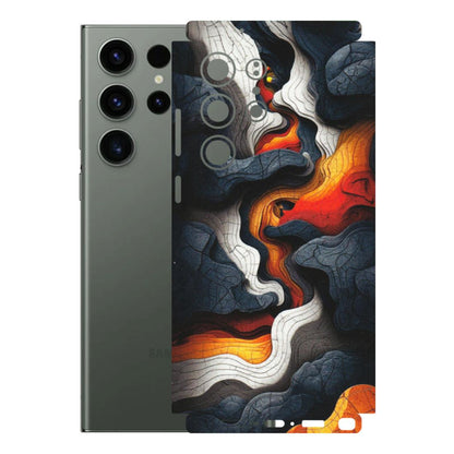 Samsung A/S Series Phone Skins (All Models) - Abstract Volcanic Layers - Matte Finish (M-52) Samsung Galaxy S23 Ultra (5G)