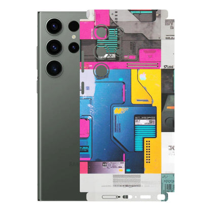 Samsung A/S Series Phone Skins (All Models) - Colourfull Motherboard Internals - Matte Finish (M-55) Samsung Galaxy S23 Ultra (5G)