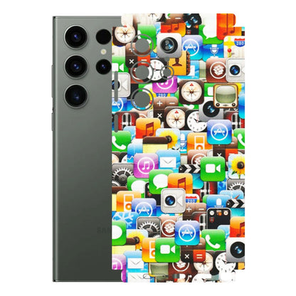 Samsung A/S Series Phone Skins (All Models) - All Apple Icons - Matte Finish (M-93) Samsung Galaxy S23 Ultra (5G)
