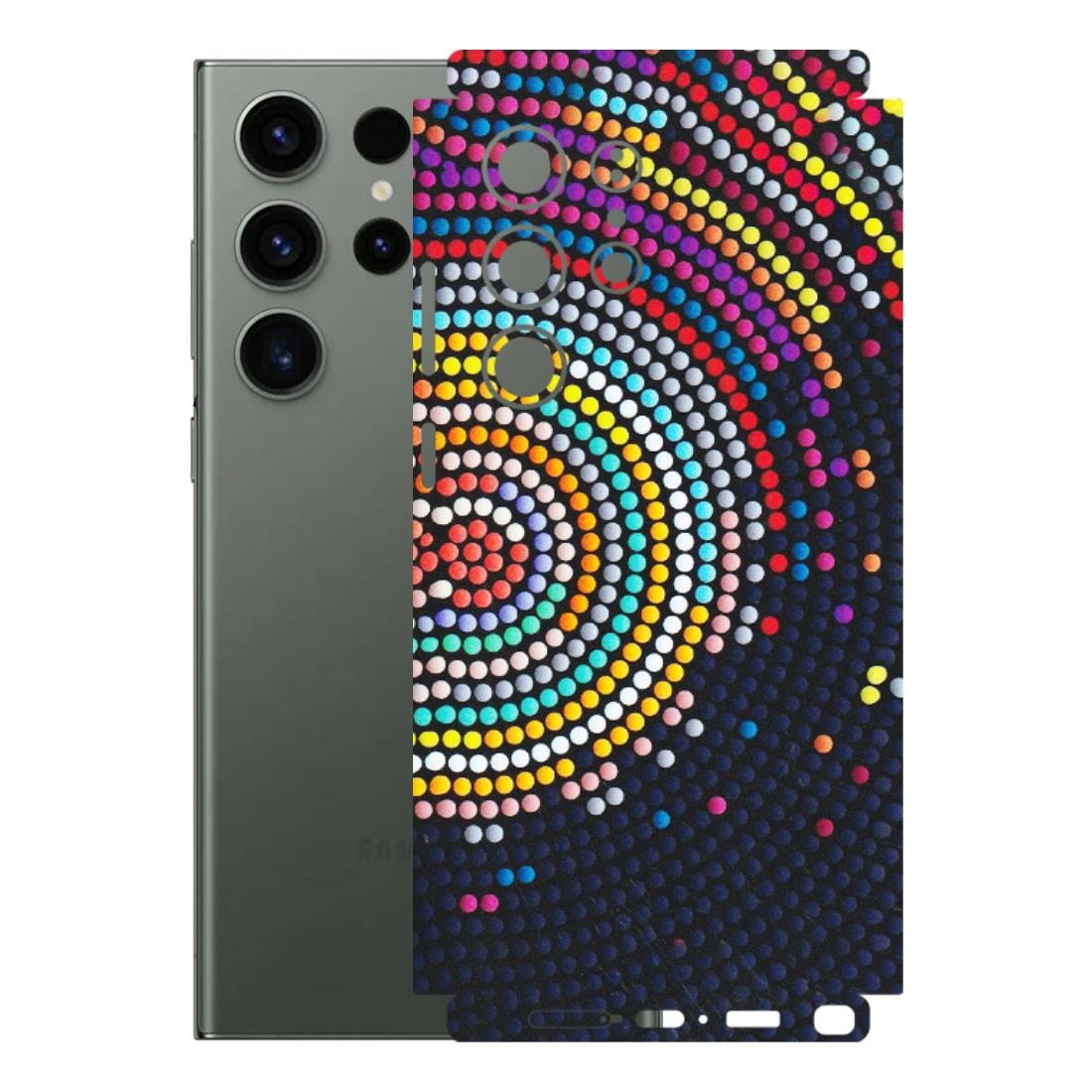 Samsung A/S Series Phone Skins (All Models) - Rainbow Dot Mandala - Matte Finish (M-97) Samsung Galaxy S23 Ultra (5G)