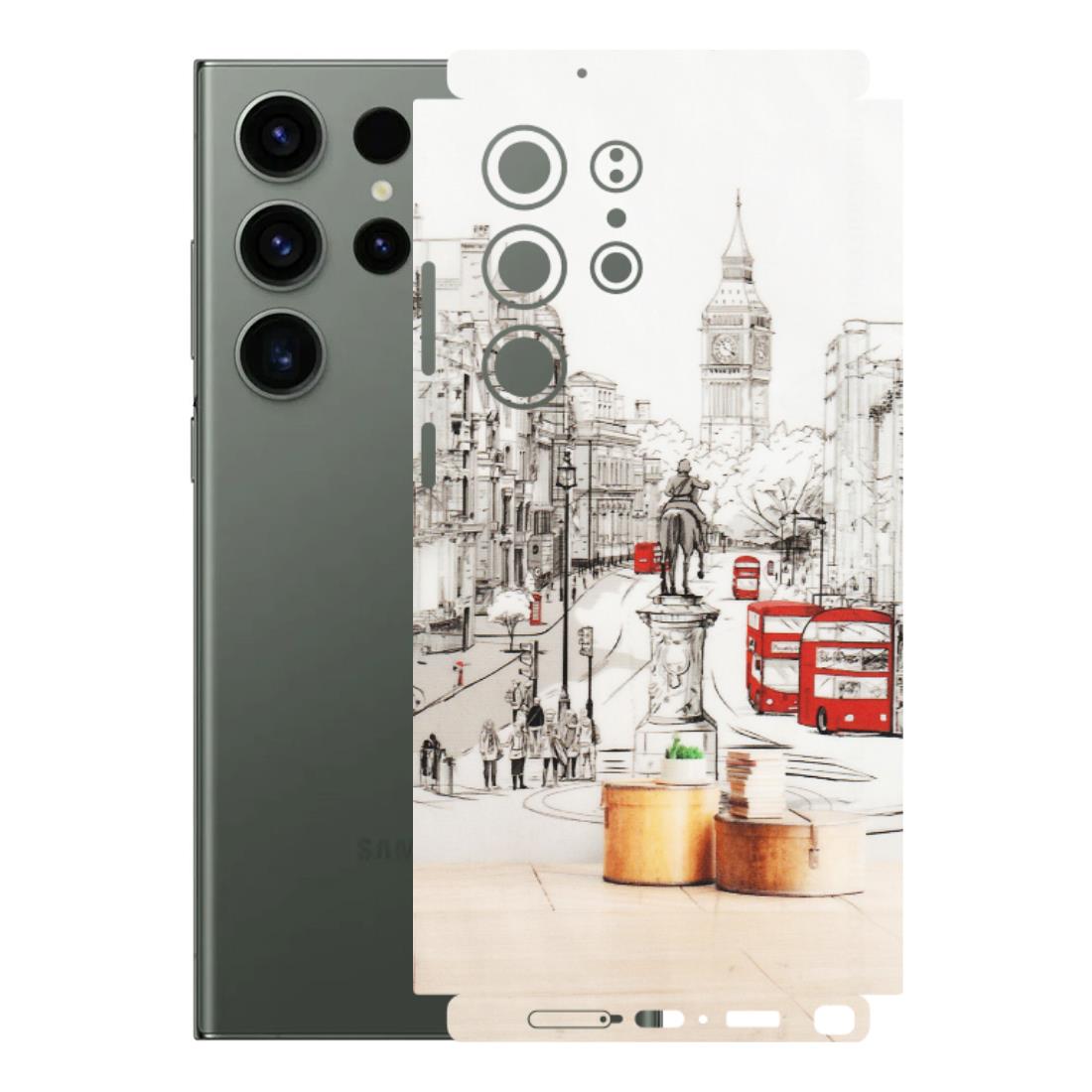 Samsung A/S Series Phone Skins (All Models) - London Street - Transparent Finish (T-02) Samsung Galaxy S23 Ultra (5G)