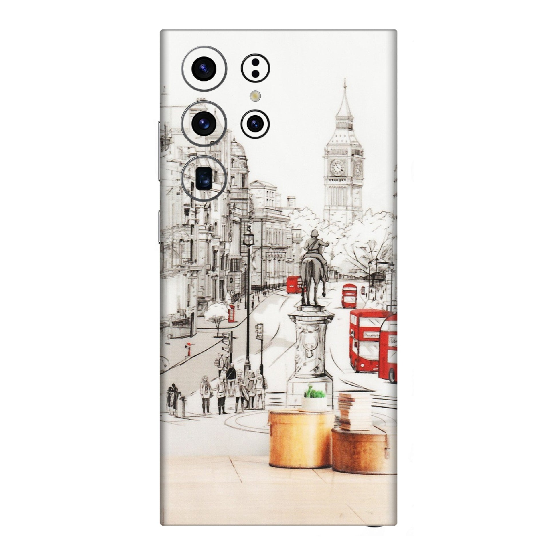 Samsung A/S Series Phone Skins (All Models) - London Street - Transparent Finish (T-02) Samsung Galaxy S23 Ultra (5G)