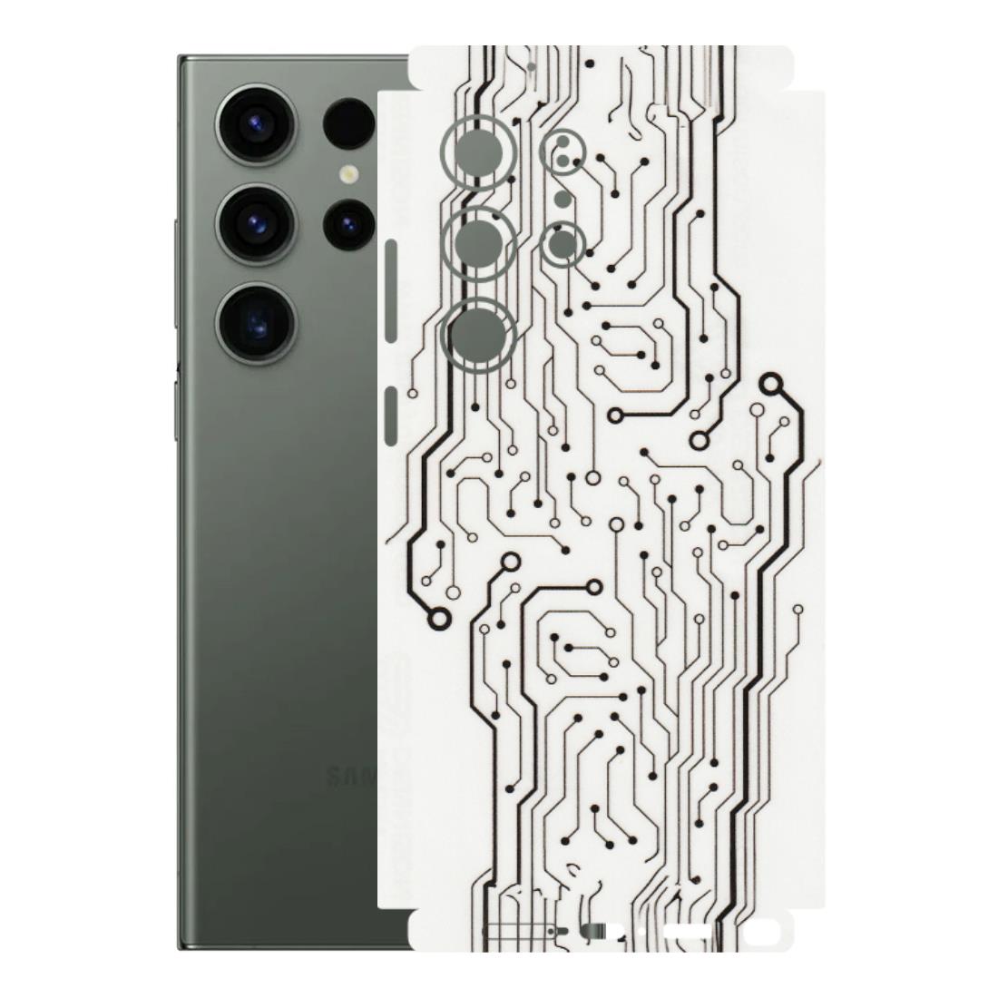 Samsung A/S Series Phone Skins (All Models) - Tech Circuits - Transparent Finish (T-03) Samsung Galaxy S23 Ultra (5G)