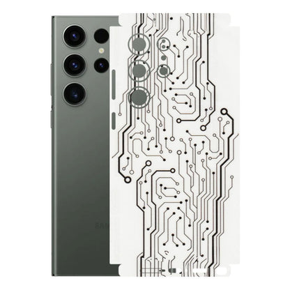 Samsung A/S Series Phone Skins (All Models) - Tech Circuits - Transparent Finish (T-03) Samsung Galaxy S23 Ultra (5G)
