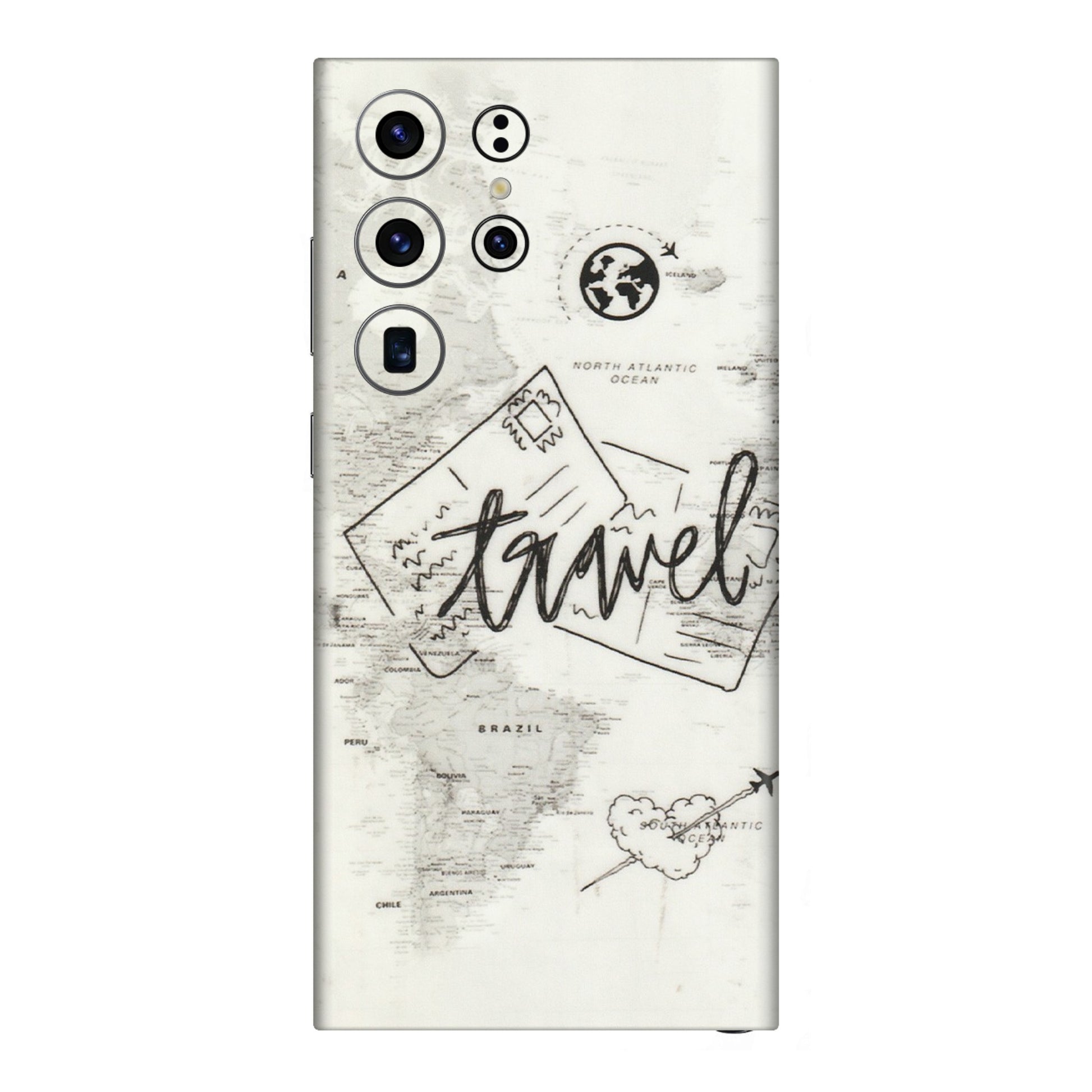 Samsung A/S Series Phone Skins (All Models) - Travel Ticket - Transparent Finish (T-06) Samsung Galaxy S23 Ultra (5G)