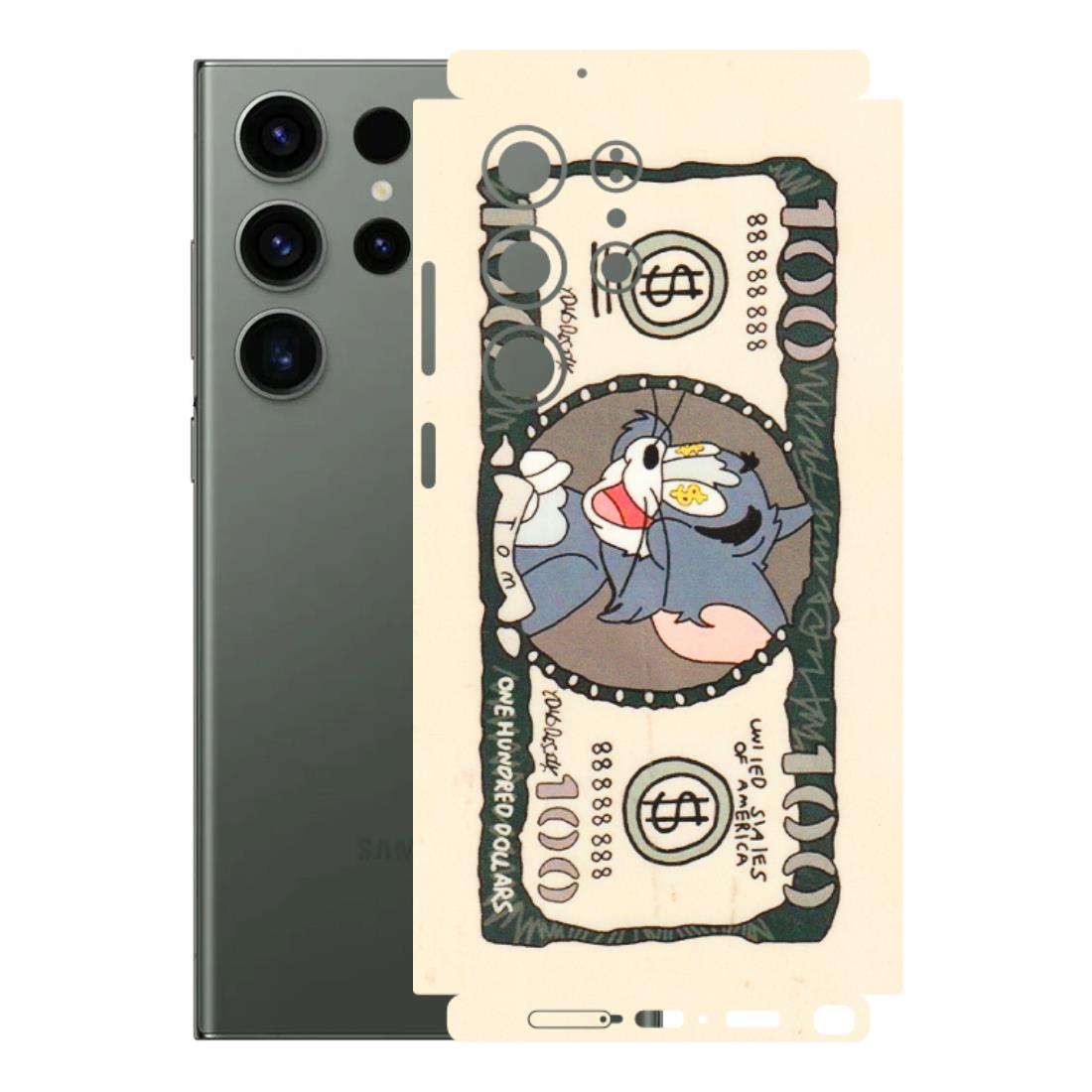 Samsung A/S Series Phone Skins (All Models) - One Hundred Dollar Tom - Transparent Finish (T-16) Samsung Galaxy S23 Ultra (5G)