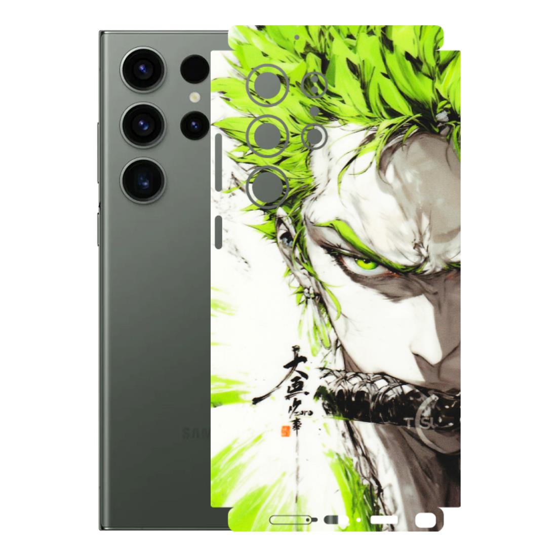 Samsung A/S Series Phone Skins (All Models) - Roro Taku Anime - Transparent Finish (T-18) Samsung Galaxy S23 Ultra (5G)