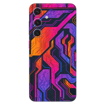 Samsung A/S Series Phone Skins (All Models) - Tech Circuits Futuristic - 3D Embossed Finish (L-07) Samsung Galaxy S24 (5G)