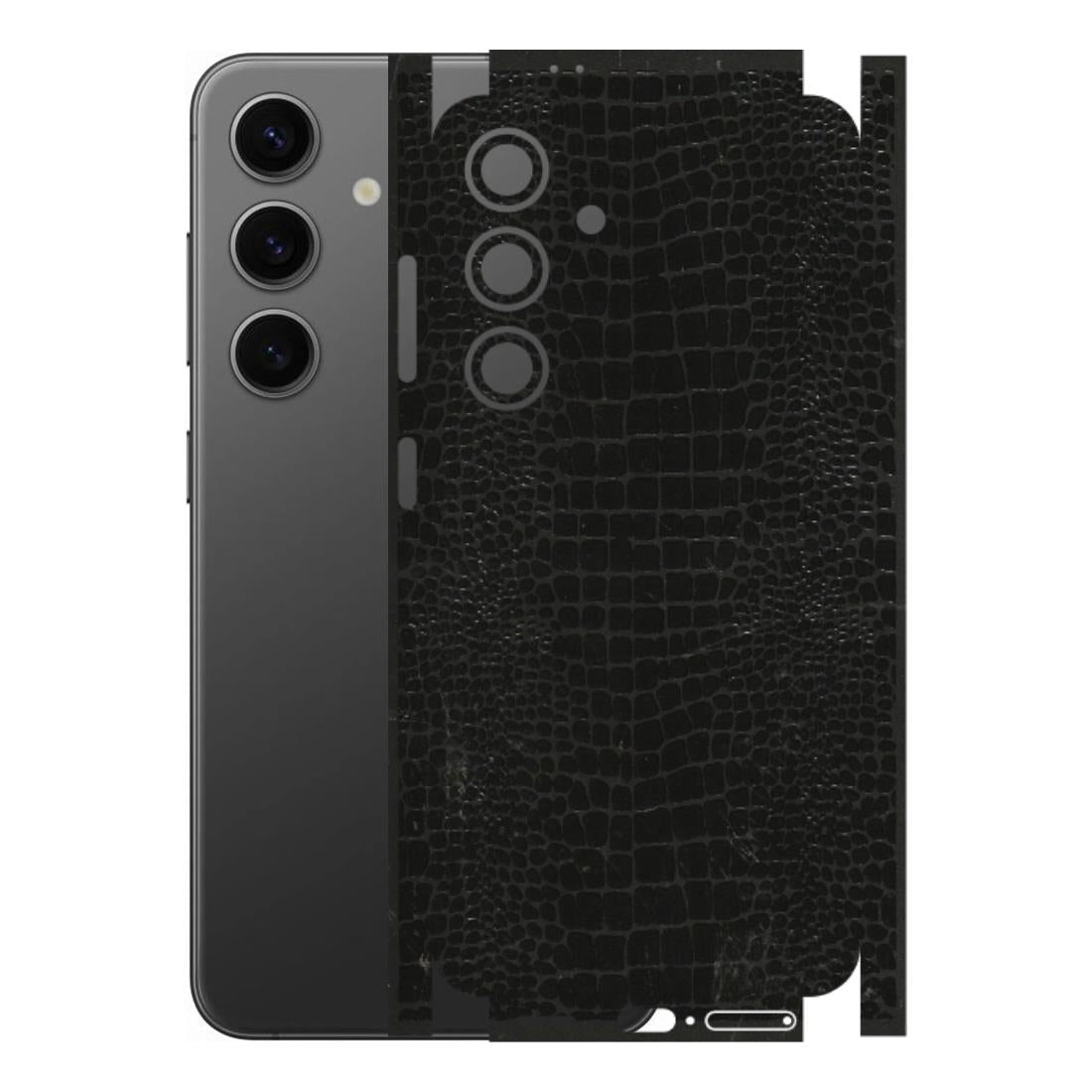 Samsung A/S Series Phone Skins (All Models) - Snake Leather Black - 3D Embossed Finish (L-107) Samsung Galaxy S24 (5G)
